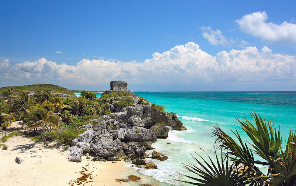 Panorama : Site archéologique de Tulum, Yucatan, Mexique