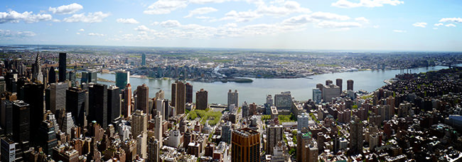 Panorama Empire State Building Hudson River