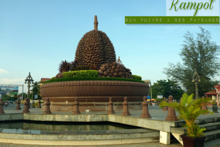 Rond point Durian, Kampot, Cambodge