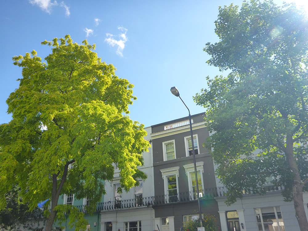 Les jolies façades de Notting Hill, Londres